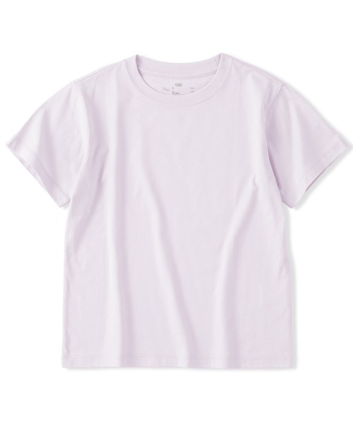 無印良品（ムジルシリョウヒン）の「キッズ 綿天竺編みクルーネック半袖Ｔシャツ 無地（Tシャツ/カットソー・キッズ・ラベンダー/ブラック/ブルー/オフホワイト・110/120/130/140/150）」の4枚目の写真