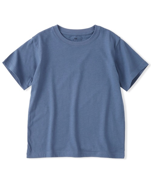 無印良品（ムジルシリョウヒン）の「キッズ 綿天竺編みクルーネック半袖Ｔシャツ 無地（Tシャツ/カットソー・キッズ・ラベンダー/ブラック/ブルー/オフホワイト・110/120/130/140/150）」の3枚目の写真