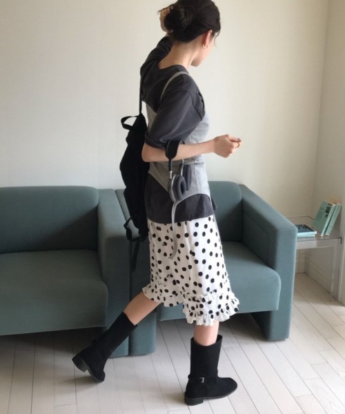 Ritzy(リッツィー)の「レトロポップなドットスカート(スカート・レディース・ブラック/ホワイト・FREE)」の17枚目の写真