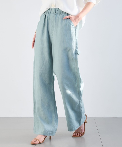 BARNYARDSTORM(バンヤードストーム)の「BARNYARDSTORM / リネンペインターパンツ / ハンドウォッシャブル【WEB限定サイズL】(その他パンツ・レディース・ネイビー/ベージュ/セージグリーン・L/M/S)」の2枚目の写真