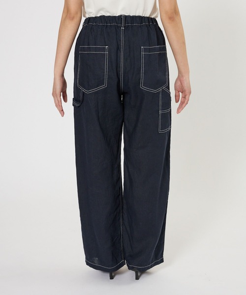 BARNYARDSTORM(バンヤードストーム)の「BARNYARDSTORM / リネンペインターパンツ / ハンドウォッシャブル【WEB限定サイズL】(その他パンツ・レディース・ネイビー/ベージュ/セージグリーン・L/M/S)」の6枚目の写真