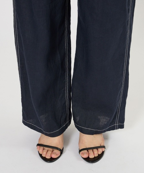 BARNYARDSTORM(バンヤードストーム)の「BARNYARDSTORM / リネンペインターパンツ / ハンドウォッシャブル【WEB限定サイズL】(その他パンツ・レディース・ネイビー/ベージュ/セージグリーン・L/M/S)」の8枚目の写真