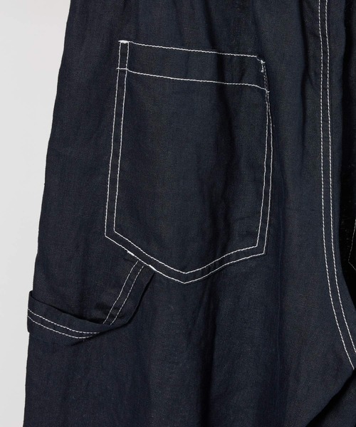 BARNYARDSTORM(バンヤードストーム)の「BARNYARDSTORM / リネンペインターパンツ / ハンドウォッシャブル【WEB限定サイズL】(その他パンツ・レディース・ネイビー/ベージュ/セージグリーン・L/M/S)」の9枚目の写真