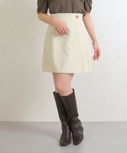 31 Sons de mode（トランテアン　ソン　ドゥ　モード）の「2026春夏新作 アシメプリーツミニスカート（スカート・レディース・アイボリー/ブラック/グレー・M/S）」の2枚目の写真