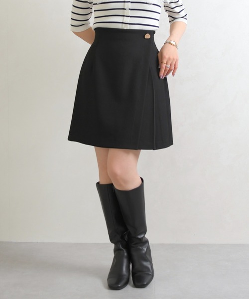 31 Sons de mode（トランテアン　ソン　ドゥ　モード）の「2026春夏新作 アシメプリーツミニスカート（スカート・レディース・アイボリー/ブラック/グレー・M/S）」の3枚目の写真