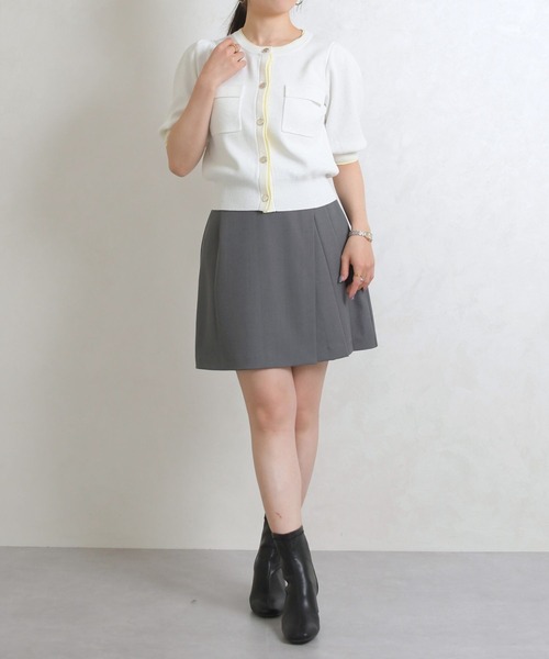 31 Sons de mode（トランテアン　ソン　ドゥ　モード）の「2026春夏新作 アシメプリーツミニスカート（スカート・レディース・アイボリー/ブラック/グレー・M/S）」の19枚目の写真