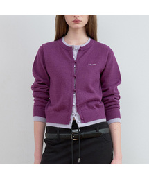 ROLAROLA | LAYERED KNIT CARDIGAN PU+GY(カーディガン/ボレロ)