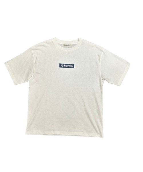 My sugar Babe(マイシュガーベイブ)の「embroidery box logo tee(Tシャツ/カットソー・メンズ・ブルー/ブラック×ブラック/オレンジ/ネイビー/ブルー系/ホワイト×ネイビー/ホワイト×レッド・X-LARGE/LARGE/MEDIUM)」の22枚目の写真