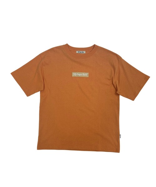 My sugar Babe(マイシュガーベイブ)の「embroidery box logo tee(Tシャツ/カットソー・メンズ・ブルー/ブラック×ブラック/オレンジ/ネイビー/ブルー系/ホワイト×ネイビー/ホワイト×レッド・X-LARGE/LARGE/MEDIUM)」の9枚目の写真