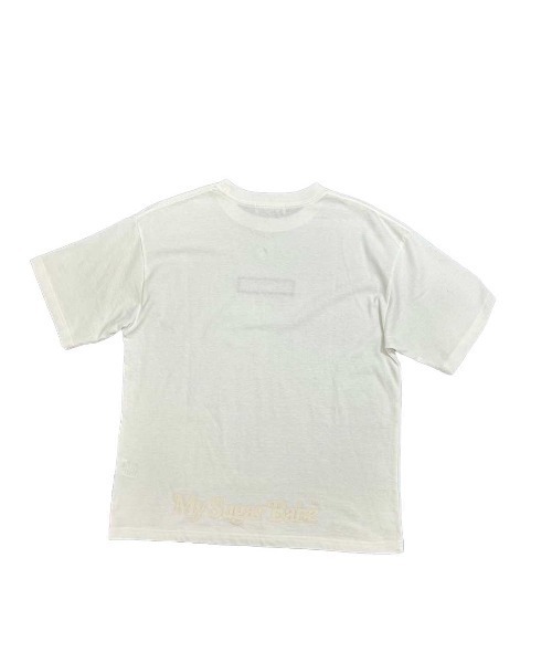 My sugar Babe(マイシュガーベイブ)の「embroidery box logo tee(Tシャツ/カットソー・メンズ・ブルー/ブラック×ブラック/オレンジ/ネイビー/ブルー系/ホワイト×ネイビー/ホワイト×レッド・X-LARGE/LARGE/MEDIUM)」の14枚目の写真