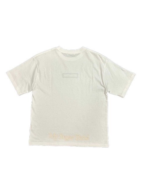 My sugar Babe(マイシュガーベイブ)の「embroidery box logo tee(Tシャツ/カットソー・メンズ・ブルー/ブラック×ブラック/オレンジ/ネイビー/ブルー系/ホワイト×ネイビー/ホワイト×レッド・X-LARGE/LARGE/MEDIUM)」の15枚目の写真