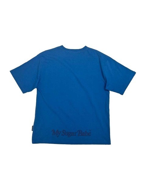 My sugar Babe(マイシュガーベイブ)の「embroidery box logo tee(Tシャツ/カットソー・メンズ・ブルー/ブラック×ブラック/オレンジ/ネイビー/ブルー系/ホワイト×ネイビー/ホワイト×レッド・X-LARGE/LARGE/MEDIUM)」の16枚目の写真