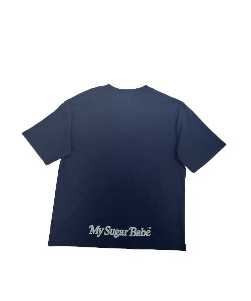 My sugar Babe(マイシュガーベイブ)の「embroidery box logo tee(Tシャツ/カットソー・メンズ・ブルー/ブラック×ブラック/オレンジ/ネイビー/ブルー系/ホワイト×ネイビー/ホワイト×レッド・X-LARGE/LARGE/MEDIUM)」の18枚目の写真