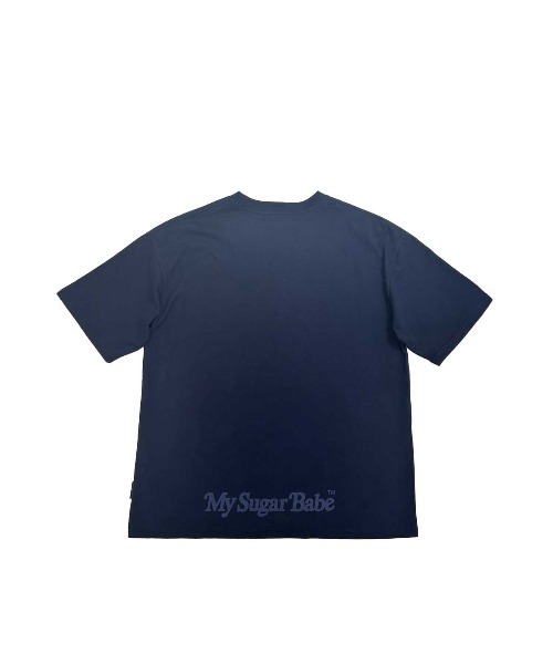 My sugar Babe(マイシュガーベイブ)の「embroidery box logo tee(Tシャツ/カットソー・メンズ・ブルー/ブラック×ブラック/オレンジ/ネイビー/ブルー系/ホワイト×ネイビー/ホワイト×レッド・X-LARGE/LARGE/MEDIUM)」の19枚目の写真