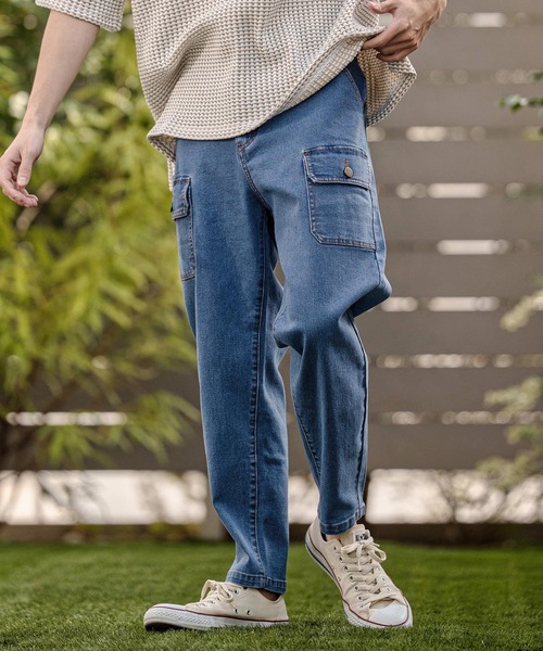 CAMBIO(カンビオ)の「mp14748-ブッシュカーゴデニムパンツ(HLCM0241)(デニムパンツ・メンズ・インディゴブルー/ライトインディゴブルー/ブラック・S/M/L)」の4枚目の写真