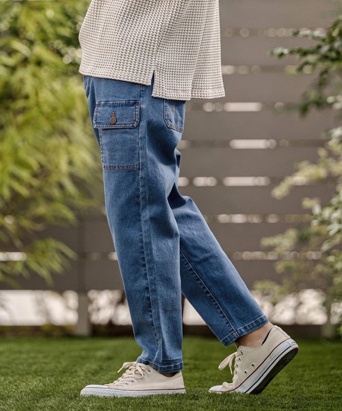 CAMBIO(カンビオ)の「mp14748-ブッシュカーゴデニムパンツ(HLCM0241)(デニムパンツ・メンズ・インディゴブルー/ライトインディゴブルー/ブラック・S/M/L)」の6枚目の写真