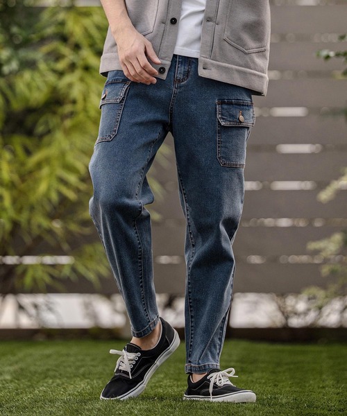 CAMBIO(カンビオ)の「mp14748-ブッシュカーゴデニムパンツ(HLCM0241)(デニムパンツ・メンズ・インディゴブルー/ライトインディゴブルー/ブラック・S/M/L)」の10枚目の写真