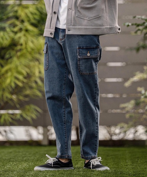 CAMBIO(カンビオ)の「mp14748-ブッシュカーゴデニムパンツ(HLCM0241)(デニムパンツ・メンズ・インディゴブルー/ライトインディゴブルー/ブラック・S/M/L)」の11枚目の写真