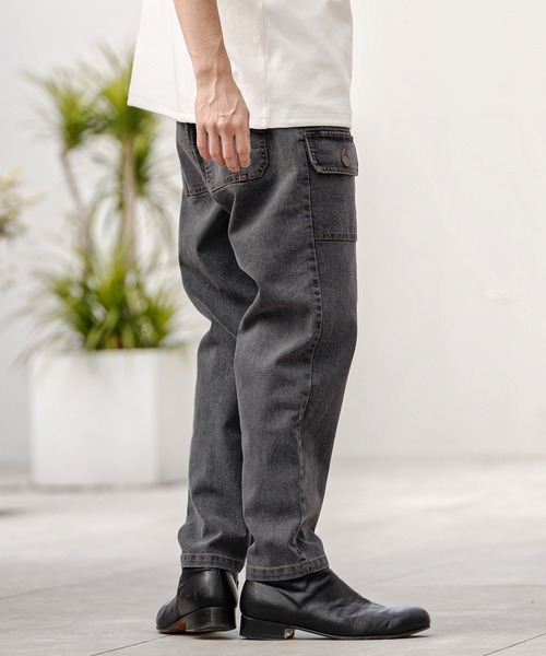 CAMBIO(カンビオ)の「mp14748-ブッシュカーゴデニムパンツ(HLCM0241)(デニムパンツ・メンズ・インディゴブルー/ライトインディゴブルー/ブラック・S/M/L)」の18枚目の写真