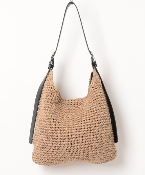 cache cache(カシュ カシュ)の「カシュカシュ cachecache / フリーハンドルクロッシュトート カゴバッグ(かごバッグ・レディース・グレー/ブラック/キャメル・FREE)」の22枚目の写真