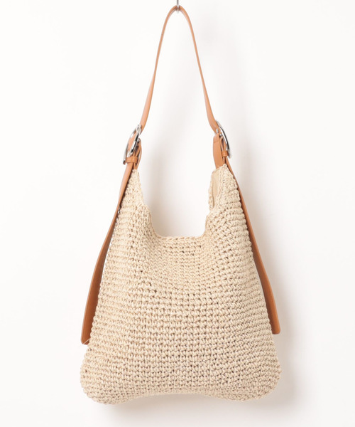 cache cache(カシュ カシュ)の「カシュカシュ cachecache / フリーハンドルクロッシュトート カゴバッグ(かごバッグ・レディース・グレー/ブラック/キャメル・FREE)」の16枚目の写真