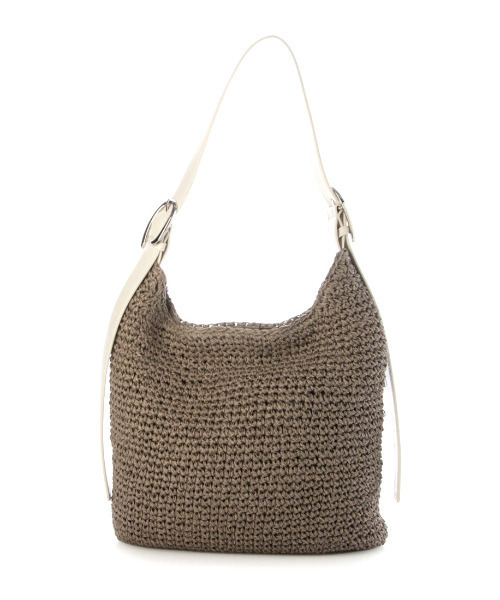 cache cache(カシュ カシュ)の「カシュカシュ cachecache / フリーハンドルクロッシュトート カゴバッグ(かごバッグ・レディース・グレー/ブラック/キャメル・FREE)」の4枚目の写真