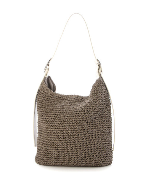 cache cache(カシュ カシュ)の「カシュカシュ cachecache / フリーハンドルクロッシュトート カゴバッグ(かごバッグ・レディース・グレー/ブラック/キャメル・FREE)」の5枚目の写真