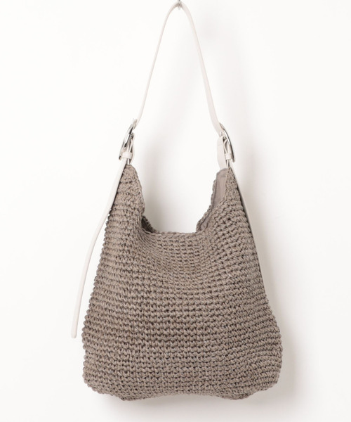 cache cache(カシュ カシュ)の「カシュカシュ cachecache / フリーハンドルクロッシュトート カゴバッグ(かごバッグ・レディース・グレー/ブラック/キャメル・FREE)」の10枚目の写真