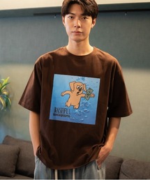 bashful base Oriental（バッシュフルベースオリエンタル）の「【bbO】ベースくんキャッチザマネーT（Tシャツ/カットソー）」