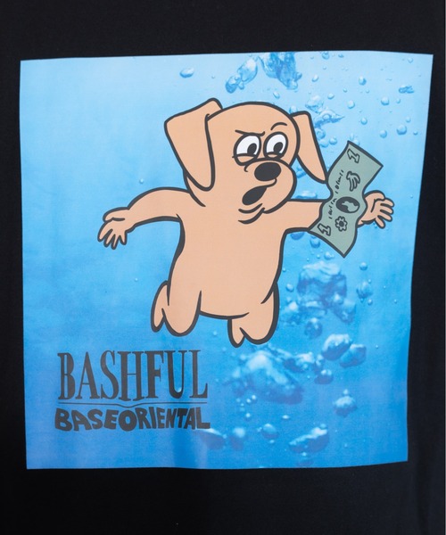 bashful base Oriental(バッシュフルベースオリエンタル)の「【bbO】ベースくんキャッチザマネーT(Tシャツ/カットソー・メンズ・ブラック/ホワイト/ブラウン・SMALL/MEDIUM/LARGE)」の20枚目の写真