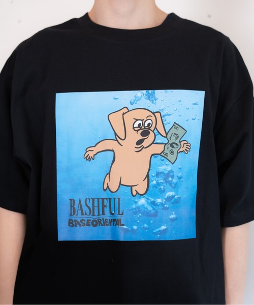 bashful base Oriental(バッシュフルベースオリエンタル)の「【bbO】ベースくんキャッチザマネーT(Tシャツ/カットソー・メンズ・ブラック/ホワイト/ブラウン・SMALL/MEDIUM/LARGE)」の19枚目の写真