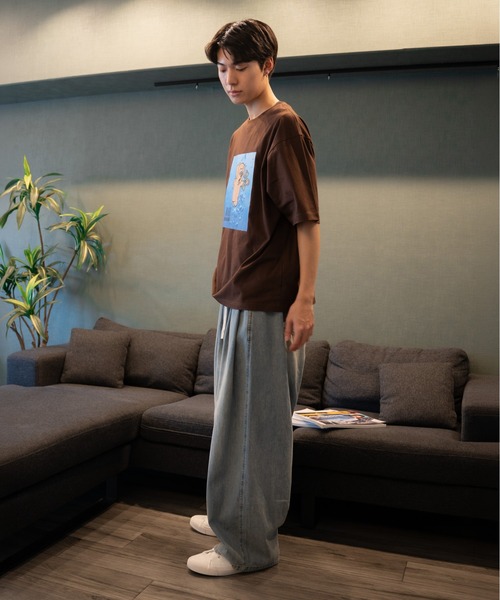 bashful base Oriental(バッシュフルベースオリエンタル)の「【bbO】ベースくんキャッチザマネーT(Tシャツ/カットソー・メンズ・ブラック/ホワイト/ブラウン・SMALL/MEDIUM/LARGE)」の10枚目の写真