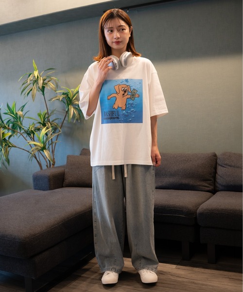 bashful base Oriental(バッシュフルベースオリエンタル)の「【bbO】ベースくんキャッチザマネーT(Tシャツ/カットソー・メンズ・ブラック/ホワイト/ブラウン・SMALL/MEDIUM/LARGE)」の14枚目の写真