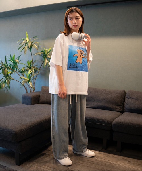 bashful base Oriental(バッシュフルベースオリエンタル)の「【bbO】ベースくんキャッチザマネーT(Tシャツ/カットソー・メンズ・ブラック/ホワイト/ブラウン・SMALL/MEDIUM/LARGE)」の13枚目の写真