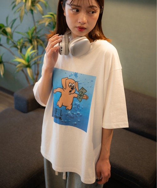 bashful base Oriental(バッシュフルベースオリエンタル)の「【bbO】ベースくんキャッチザマネーT(Tシャツ/カットソー・メンズ・ブラック/ホワイト/ブラウン・SMALL/MEDIUM/LARGE)」の8枚目の写真