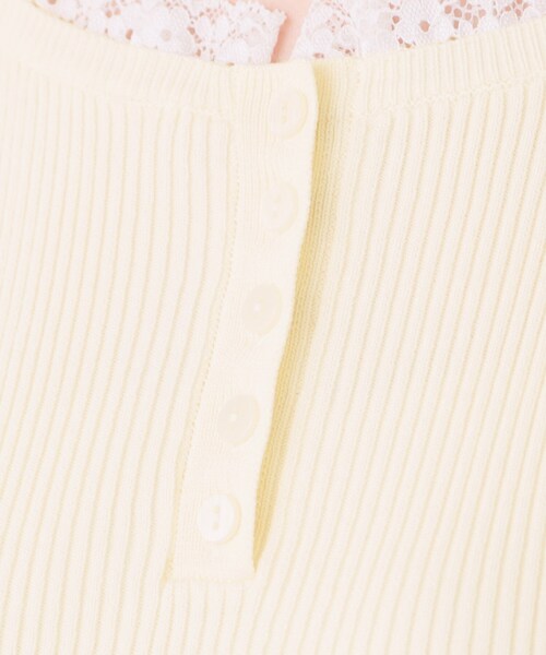 index（インデックス）の「ヘンリーネックフレアスリーブニット【洗濯機OK】（ニット/セーター・レディース・オフホワイト/チャコールグレー/ブルー・00）」の19枚目の写真