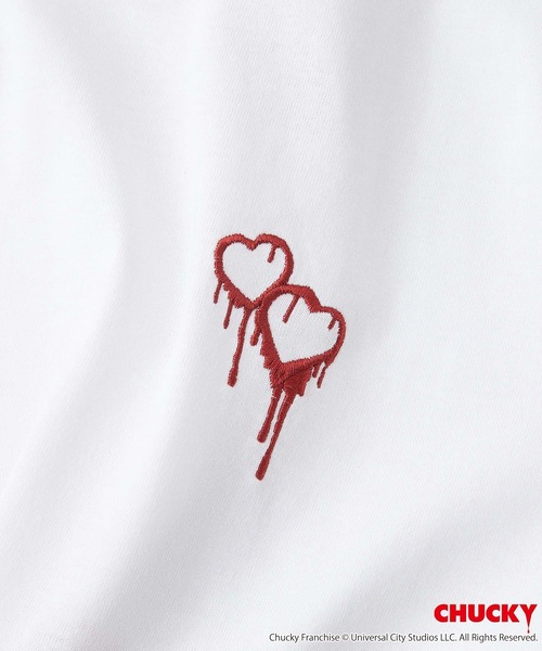 UNIIT（ユニット）の「【CHUCKY/チャッキー】オリジナルデザインTシャツ 刺繍 ドロップショルダー ユニセックス（Tシャツ/カットソー・メンズ・ホワイト系その他2/ブラック系その他/ブラック系その他2/ベージュ系その他・SMALL/MEDIUM/LARGE/X-LARGE）」の5枚目の写真