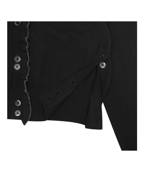 TUOMIO（トゥオミオ）の「SIDE BUTTON RUFFLE CARDIGAN [BLACK]（カーディガン/ボレロ・レディース・その他・1/2）」の4枚目の写真