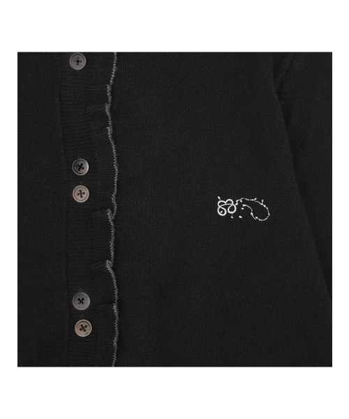 TUOMIO（トゥオミオ）の「SIDE BUTTON RUFFLE CARDIGAN [BLACK]（カーディガン/ボレロ・レディース・その他・1/2）」の5枚目の写真