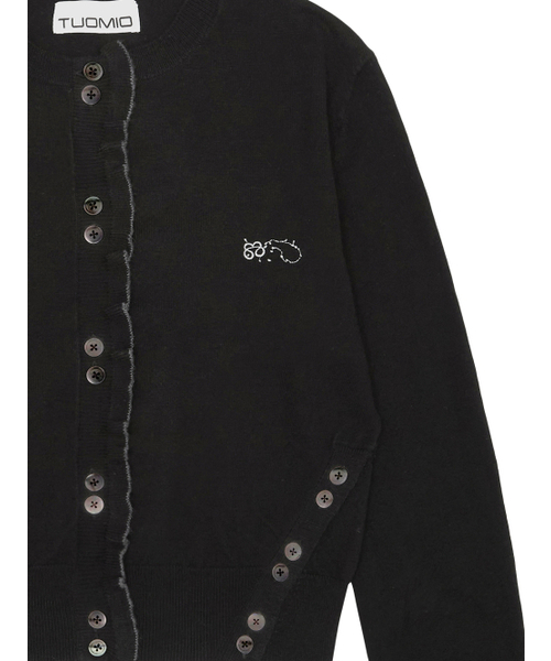 TUOMIO（トゥオミオ）の「SIDE BUTTON RUFFLE CARDIGAN [BLACK]（カーディガン/ボレロ・レディース・その他・1/2）」の6枚目の写真
