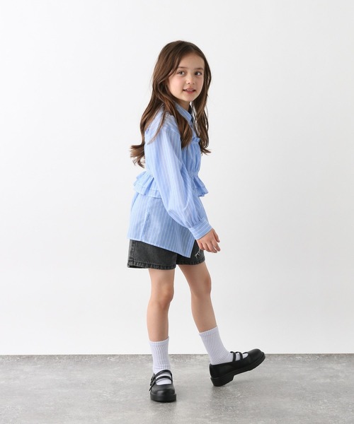 GLOBAL WORK（グローバルワーク）の「トクトク2SETビスチェ＊シャツ/646213（シャツ/ブラウス・キッズ・ブルー/オフホワイト・130cm/160cm/150cm/140cm）」の4枚目の写真
