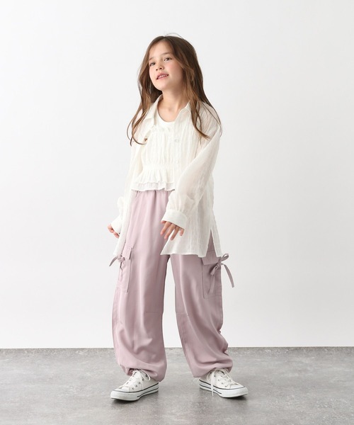 GLOBAL WORK（グローバルワーク）の「トクトク2SETビスチェ＊シャツ/646213（シャツ/ブラウス・キッズ・ブルー/オフホワイト・130cm/160cm/150cm/140cm）」の9枚目の写真