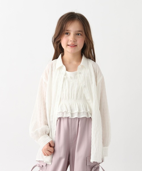 GLOBAL WORK（グローバルワーク）の「トクトク2SETビスチェ＊シャツ/646213（シャツ/ブラウス・キッズ・ブルー/オフホワイト・130cm/160cm/150cm/140cm）」の12枚目の写真