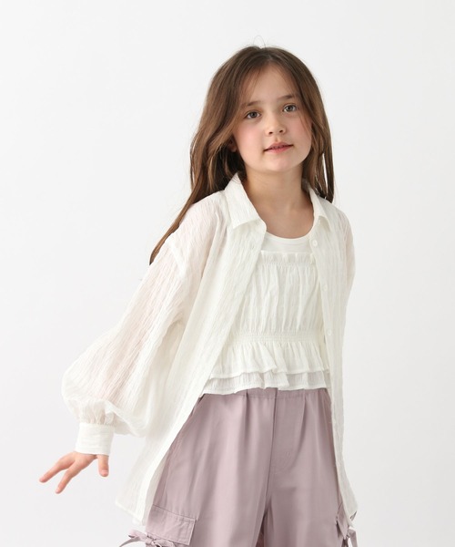 GLOBAL WORK（グローバルワーク）の「トクトク2SETビスチェ＊シャツ/646213（シャツ/ブラウス・キッズ・ブルー/オフホワイト・130cm/160cm/150cm/140cm）」の13枚目の写真