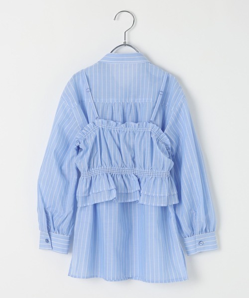 GLOBAL WORK（グローバルワーク）の「トクトク2SETビスチェ＊シャツ/646213（シャツ/ブラウス・キッズ・ブルー/オフホワイト・130cm/160cm/150cm/140cm）」の16枚目の写真