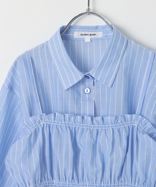 GLOBAL WORK（グローバルワーク）の「トクトク2SETビスチェ＊シャツ/646213（シャツ/ブラウス・キッズ・ブルー/オフホワイト・130cm/160cm/150cm/140cm）」の17枚目の写真