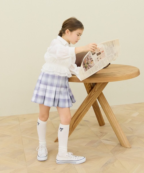 GLOBAL WORK(グローバルワーク)の「トクトク2SETビスチェ*シャツ/646213(シャツ/ブラウス・キッズ・ブルー/オフホワイト・130cm/160cm/150cm/140cm)」の3枚目の写真