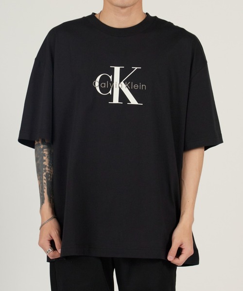 セール】Calvin Klein/カルバンクライン A - MONOLOGO OVERSIZED TEE