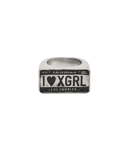 X-girl(エックスガール)の「PLATE LOGO RING(リング・レディース・シルバー/ゴールド・ONE SIZE)」の6枚目の写真