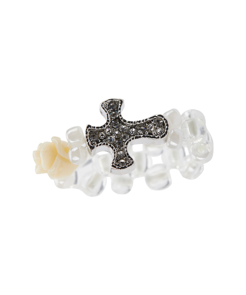 LUVISTRUE（ラヴイズトゥルー）の「EL CUBIC CROSS RING(IVORY)（リング・レディース・その他・FREE）」の2枚目の写真